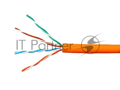 Кабель Cablexpert UPC-5051E-LSZH-4-CU/100 indoor, UTP-LSZH 4x2x0.51, медный, кат.5e, однож., 100м, box, оранжевый