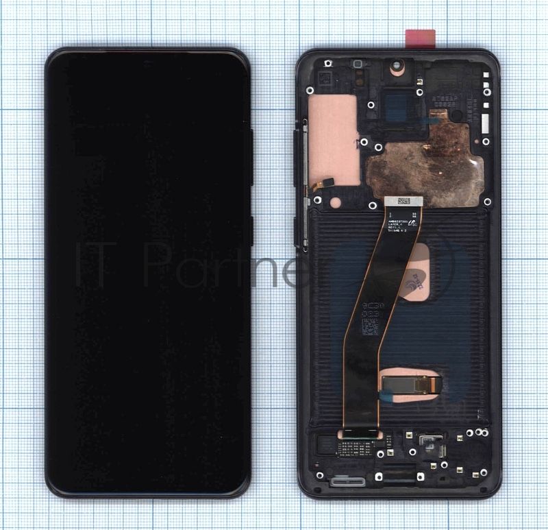 Дисплей для Samsung Galaxy S20 SM-G980F черный с рамкой