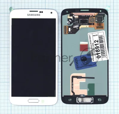 Дисплей для Samsung Galaxy S5 SM-G900H белый с кнопкой home