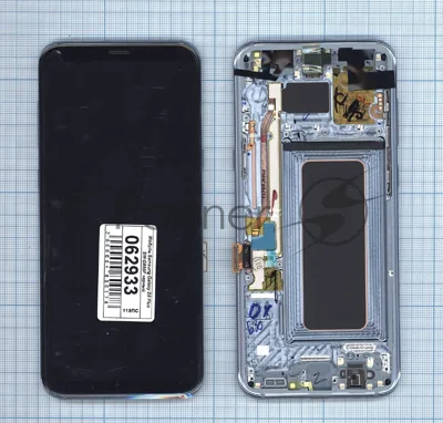 Дисплей для Samsung Galaxy S8 Plus SM-G955F черный с голубой рамкой
