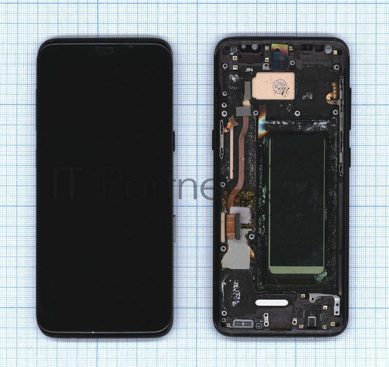Дисплей для Samsung Galaxy S8 SM-G950F в сборе с тачскрином и рамкой OLED черный