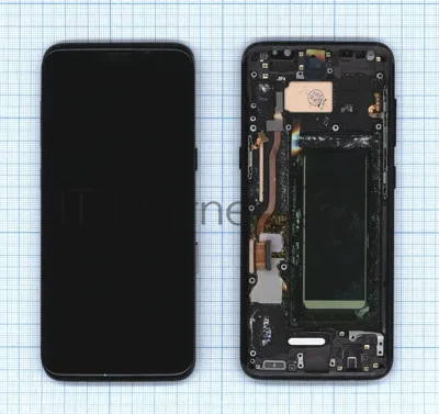 Дисплей для Samsung Galaxy S8 SM-G950F в сборе с тачскрином и рамкой OLED черный