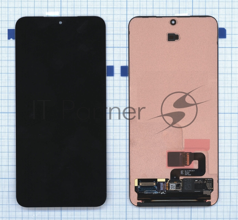 Дисплей (модуль) в сборе с тачскрином для Samsung Galaxy S24 черный orig lcd