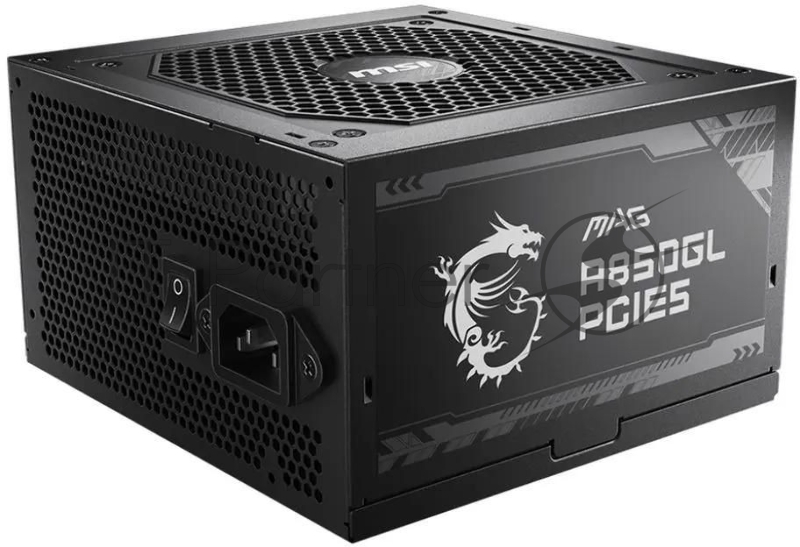 Блок питания MSI MAG A850GL PCIE5, 850Вт, 80+ Gold, 120мм, модульный, черный