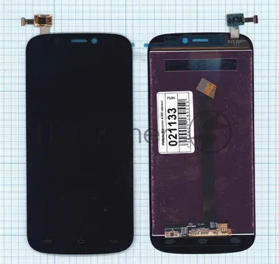Дисплей для Micromax A300 Canvas Gold черный
