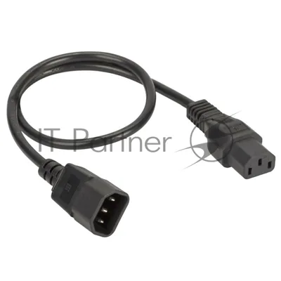 Кабель питания IEC320 C13 - IEC320 C14 0.5м сечение 3х1,5 мм