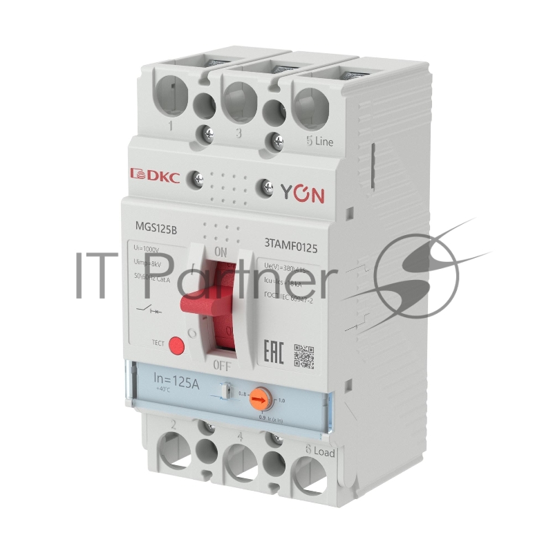 Выключатель автоматический MGS125 3P 100-125A 18kA YON MGS125B-3TAMF0125