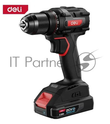 Дрель-шуруповерт Deli DE-DZ20-2D2, 20 В, 2 Ач, 70 Нм, бесщеточный