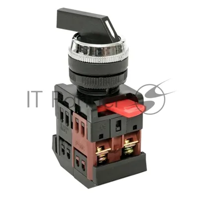 Переключатель АLСLR-22 3P черный NO+NC PROxima