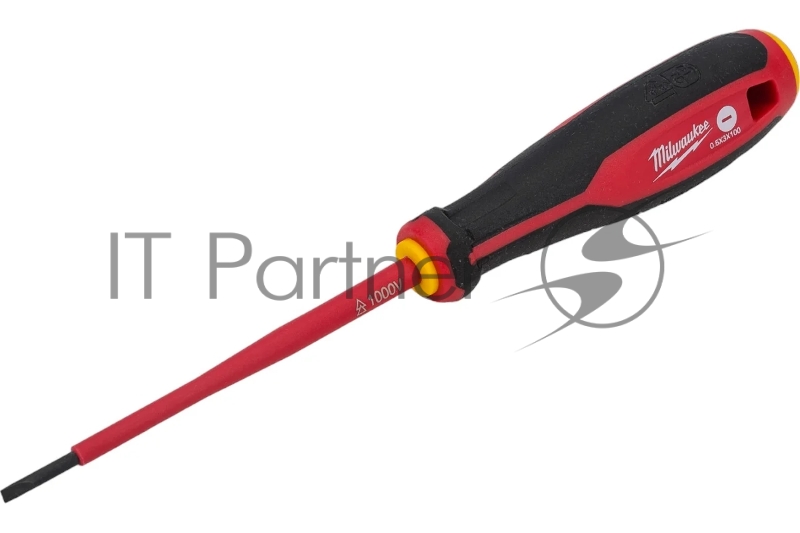 Отвертка трехгранная изолированная Milwaukee VDE SL 0.5X3X100 (4932478713)