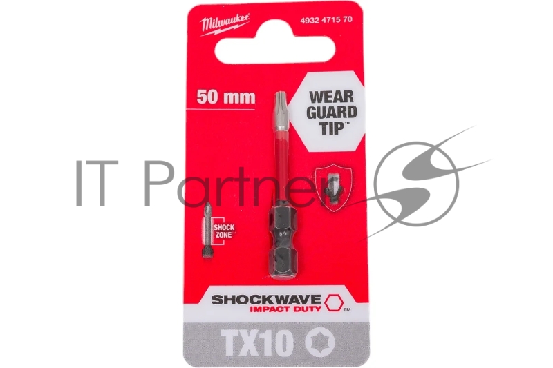 Насадка Milwaukee SHOCKWAVE TX10 50 мм (1шт) (4932471570)