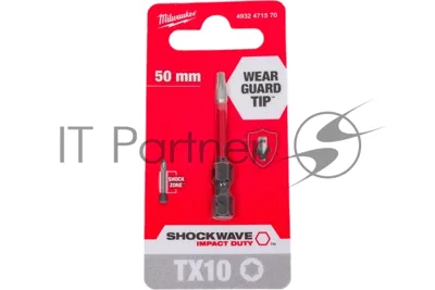 Насадка Milwaukee SHOCKWAVE TX10 50 мм (1шт) (4932471570)