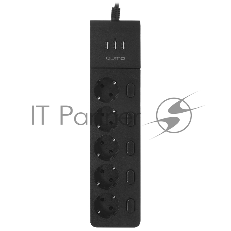 Сетевой фильтр QUMO Power Bar PRO 6SP4U (P-0006), черный