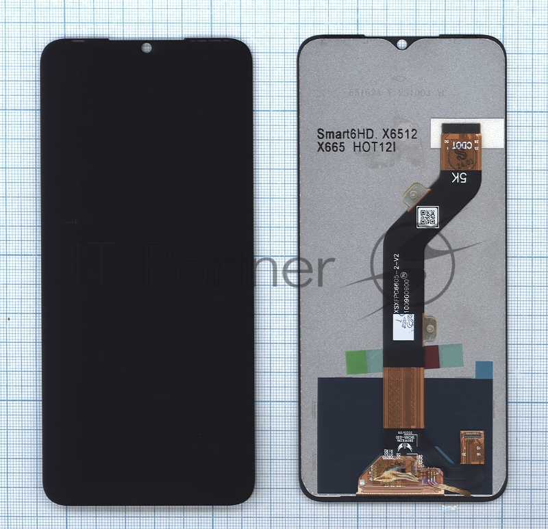Дисплей для Infinix Hot 12i (X665B) в сборе с тачскрином черный