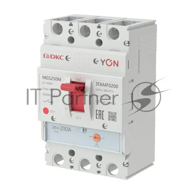 Выключатель автоматический MGS250 3P 160-200A 25kA YON MGS250M-3TAMF0200