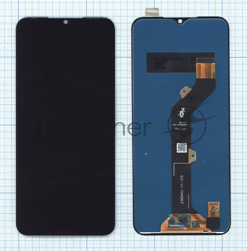 Дисплей для Tecno Spark 7 черный