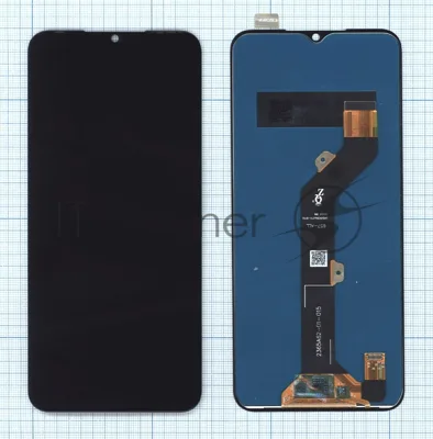 Дисплей для Tecno Spark 7 черный