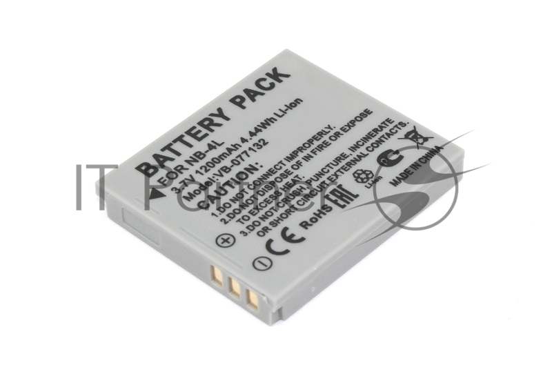 Аккумуляторная батарея для фотоаппарата Canon Digital IXUS (NB-4L) 3,7V 1200mAh