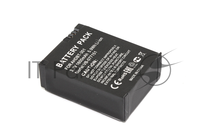 Аккумуляторная батарея для видеокамеры GoPro Hero 3 (AHDBT-301) 3,7V 1600mAh Li-ion
