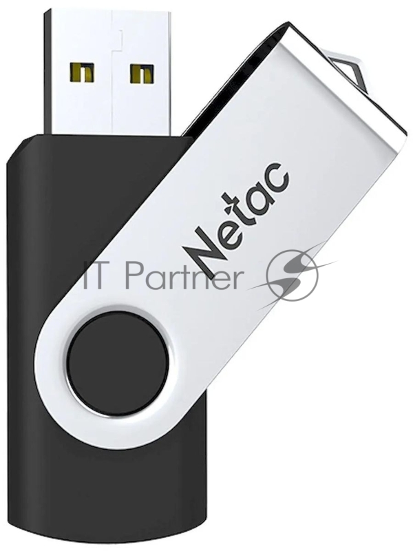 Флешка USB Netac U505 (NT03U505N-004G-20BK), 4Gb, USB 2.0, R/W 70/30, черный/серебристый