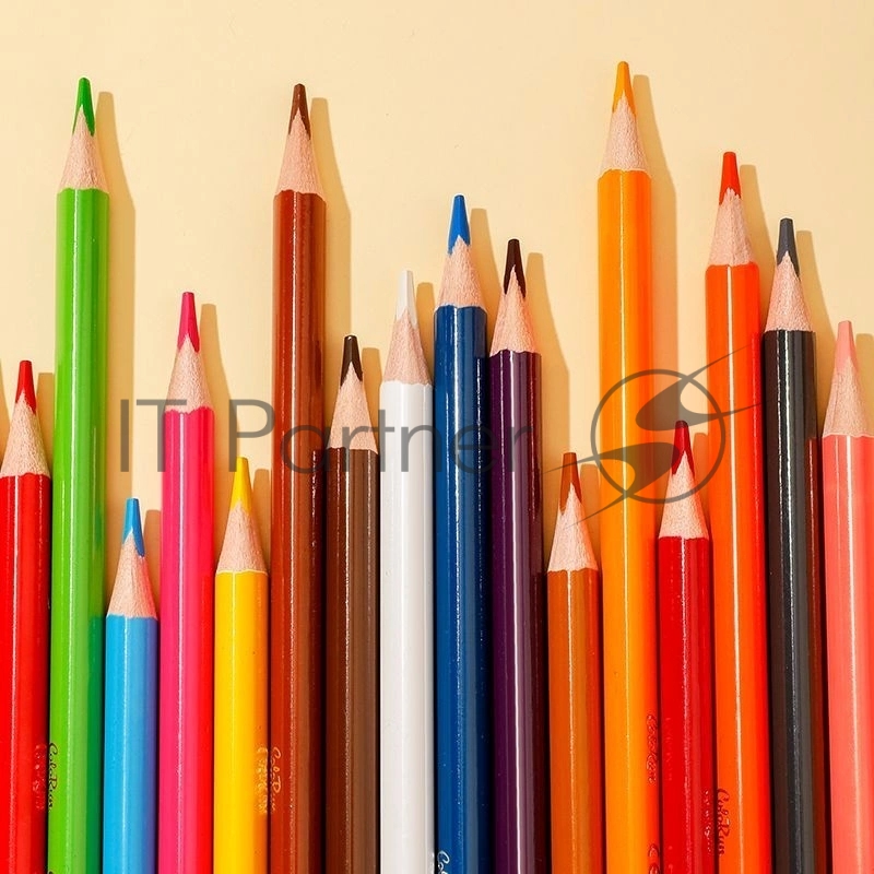Карандаши цветные Deli EC132-12 ColoRun, трехгранный профиль, дерево 12 цветов, коробка с европодвесом