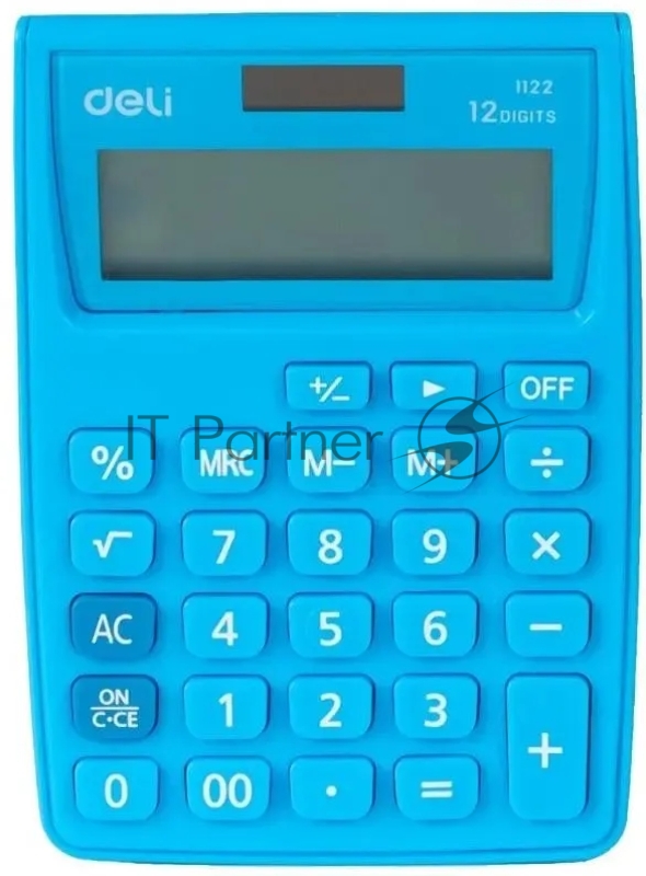 Калькулятор настольный Deli E1122/BLUE синий 12-разр.