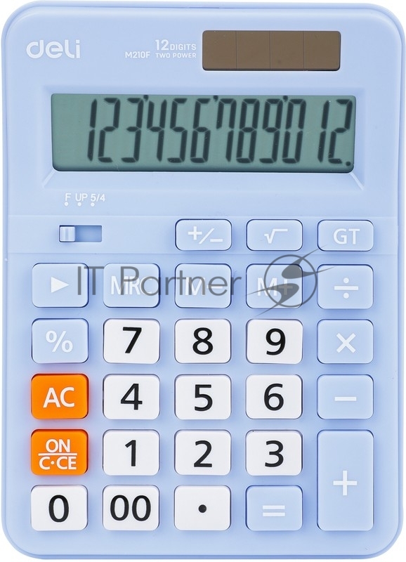 Калькулятор настольный Deli EM210FBLUE синий 12-разр.