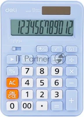 Калькулятор настольный Deli EM210FBLUE синий 12-разр.