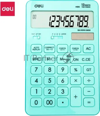 Калькулятор настольный Deli Touch EM01531 голубой 12-разр.