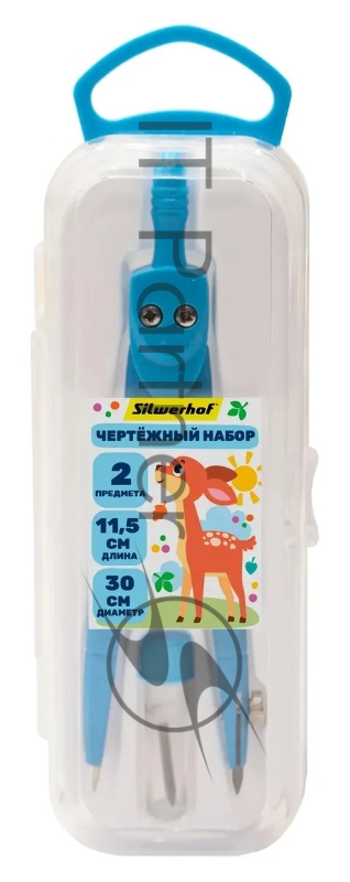 Готовальня Silwerhof Веселые друзья, металл, 11.5 см, в комплекте: 2 предмета