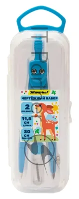 Готовальня Silwerhof Веселые друзья, металл, 11.5 см, в комплекте: 2 предмета