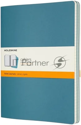 Блокнот Moleskine CAHIER JOURNAL CH023B44 XLarge 190х250 мм, обложка картон, 120 страниц, нелинованный, голубой (3 шт)