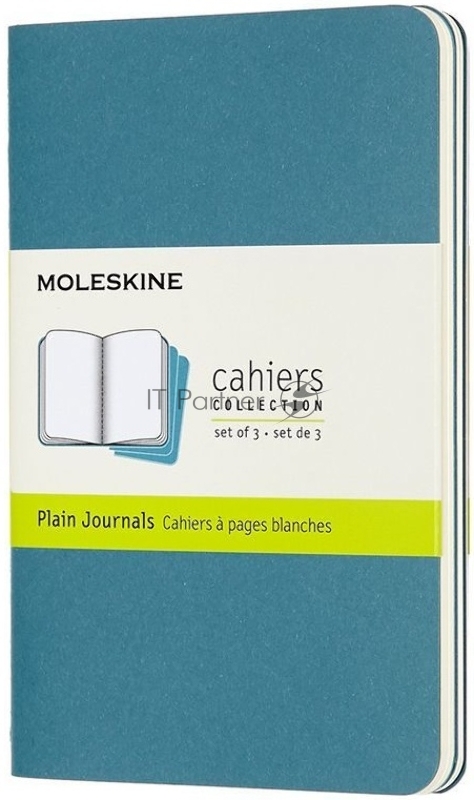 Блокнот Moleskine CAHIER JOURNAL CH013B44 Pocket 90x140 мм, обложка картон, 64 страниц, нелинованный, голубой (3 шт)