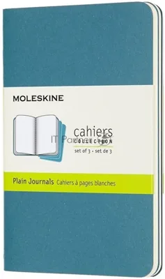 Блокнот Moleskine CAHIER JOURNAL CH013B44 Pocket 90x140 мм, обложка картон, 64 страниц, нелинованный, голубой (3 шт)