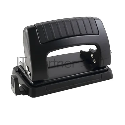 Дырокол Kw-Trio Classic Mini 09065BLACK, до 10 листов, металл черный, отверстий: 2, с линейкой