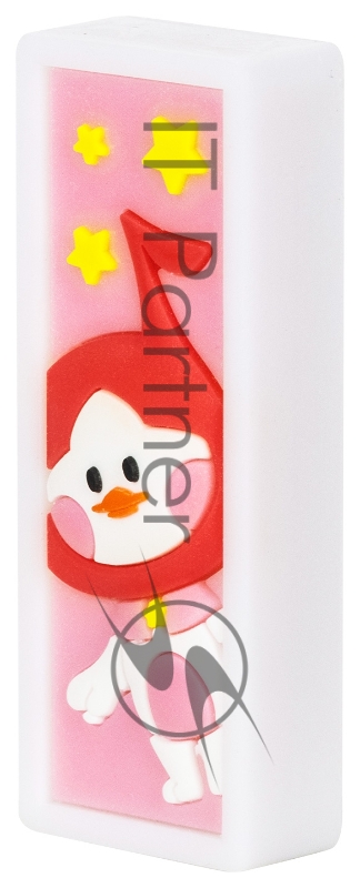 Ластик Deli EH306 Little Sinnger 54х20х10мм ПВХ, ассорти (1шт)