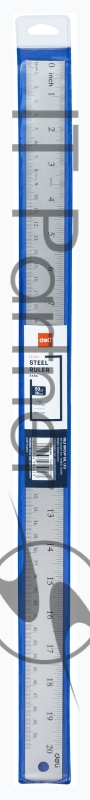 Линейка Deli Essential Metal 8464, сталь нержавеющая, длина 50 см, ассорти