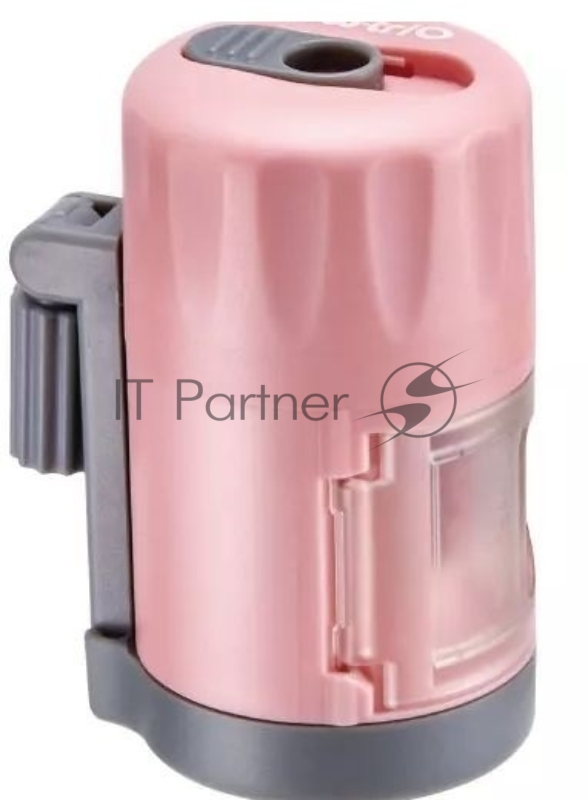 Точилка для карандашей механическая Kw-Trio 03420PINK, 1 отверстие, металл/пластик, розовый, пластиковый бокс