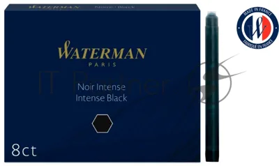 Картридж Waterman Standard (CWS0110850) Intense черный чернила для ручек перьевых (8шт)
