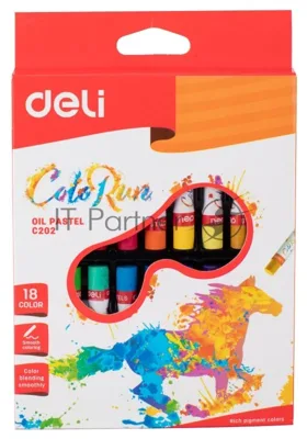 Масляная пастель Deli ColoRun EC20210 18 цветов, картонная коробка с европодвесом
