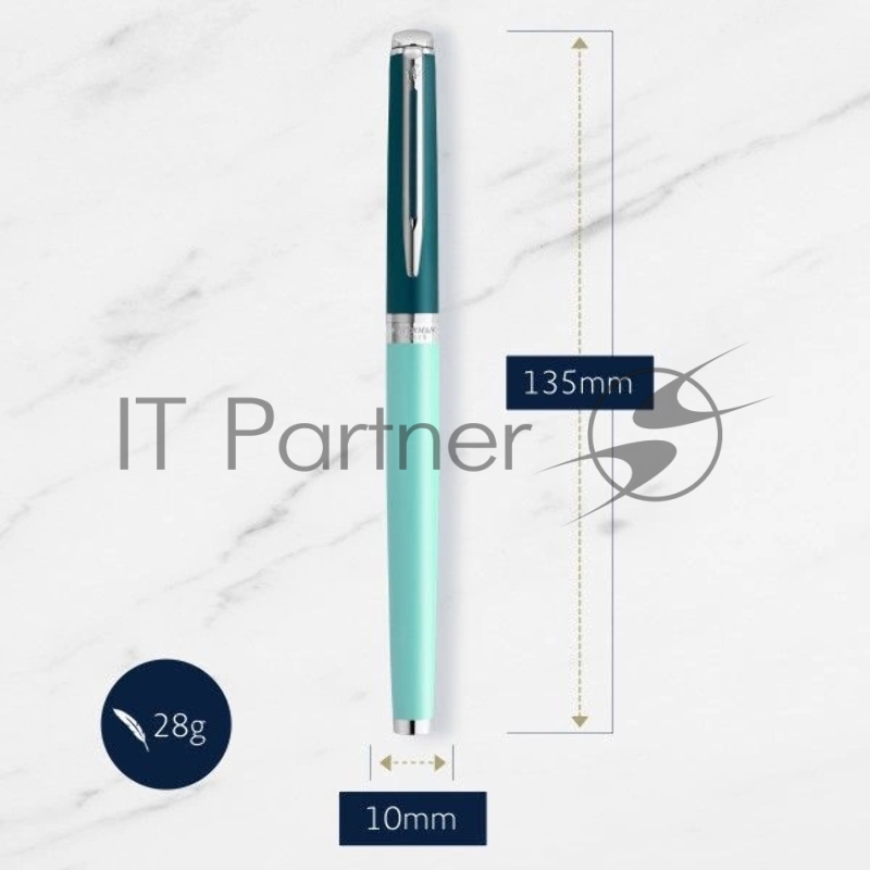 Ручка роллер Waterman Hemisphere Colour Blocking (2190124) Green CT F черн. черн. подар.кор.