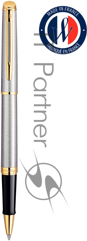 Ручка роллер Waterman Hemisphere (CWS0920350) Steel GT F черн. черн. подар.кор.