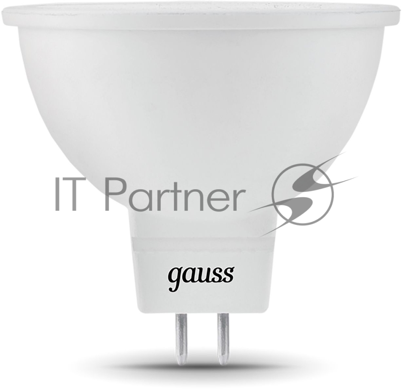 Лампа светодиодная Gauss Black 7Вт цок.:GU5.3 рефлек. 220B 3000K св.свеч.бел.теп. MR16 (упак.:10шт) (101505107)