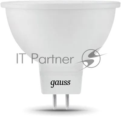 Лампа светодиодная Gauss Black 7Вт цок.:GU5.3 рефлек. 220B 3000K св.свеч.бел.теп. MR16 (упак.:10шт) (101505107)