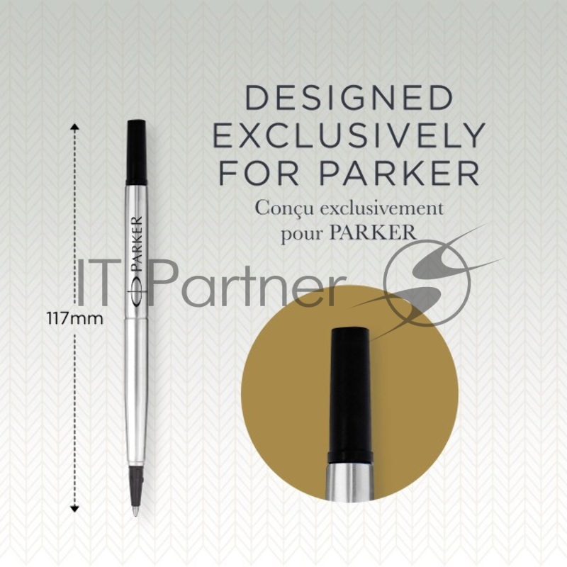 Стержень роллер Parker Quink Z01 (CW1950277) F 0.5мм, черные чернила, без упаковки