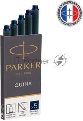Картридж Parker Quink Z11 (CW1950385) черный/синие чернила, для ручек перьевых (5шт)