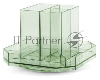 Органайзер настольный Deli 8942GREEN 140x140x98мм, зеленый, пластик