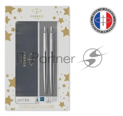 Набор ручек Parker Jotter Core KB61 (CW2093256) Stainless Steel CT, подарочная коробка ручка шариковая/карандаш механический 0.5