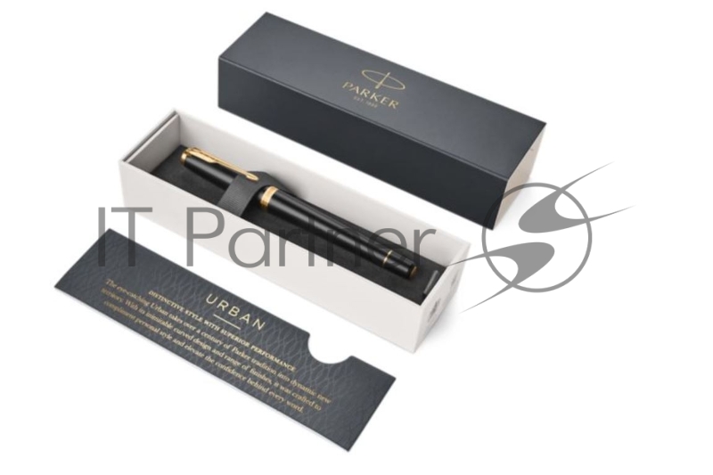 Ручка перьевая Parker Urban Core F309 (CW1931593) Muted Black GT, F, сталь нержавеющая, подарочная коробка