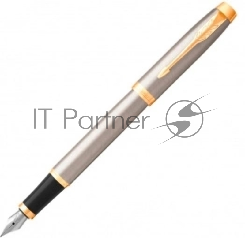 Ручка перьевая Parker IM Core F321 (CW1931649) Brushed Metal GT F сталь нержавеющая, подарочная коробка
